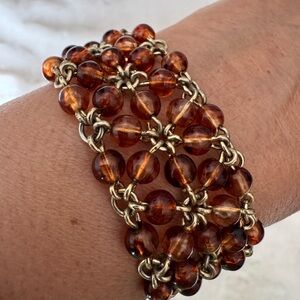 Amber Glass Bead Multi-Strand Bracelet - Women Jewelry
